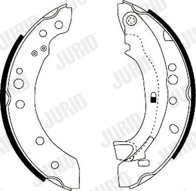 Комплект тормозных колодок JURID 362409J для PEUGEOT 1007