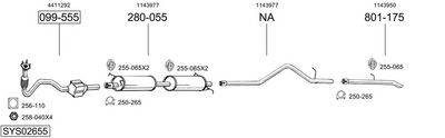 ABGASANLAGE BOSAL SYS02655