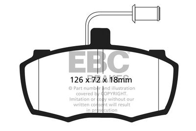 Комплект тормозных колодок, дисковый тормоз EBC Brakes DP462/2T для LTI TX