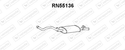 Глушитель выхлопных газов конечный VENEPORTE RN55136 для RENAULT 9