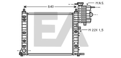 Радиатор, охлаждение двигателя EACLIMA 31R50138 для MERCEDES-BENZ V-CLASS