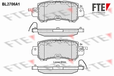 Комплект тормозных колодок, дисковый тормоз FTE 9010932 для MAZDA CX-3