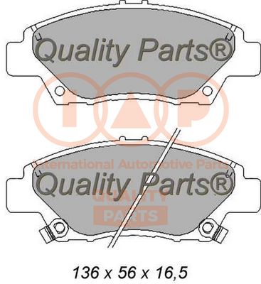 Комплект тормозных колодок, дисковый тормоз IAP QUALITY PARTS 704-06082 для HONDA INSIGHT