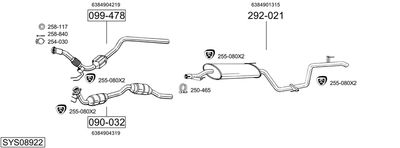 Układ wydechowy BOSAL SYS08922