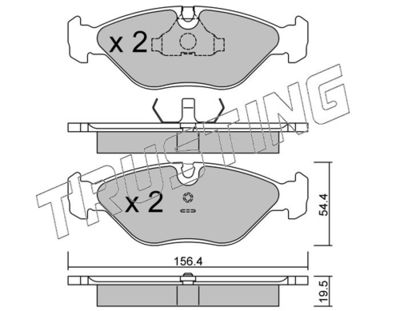 Zestaw klocków hamulcowych, hamulce tarczowe TRUSTING 218.0
