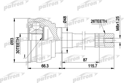 PATRON PCV1540 ШРУС  для SUZUKI GRAND VITARA (Сузуки Гранд витара)