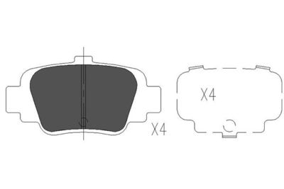 KAVO PARTS KBP-6547 Тормозные колодки и сигнализаторы  для NISSAN MICRA II (K11) 1.0 i 16V