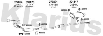 Układ wydechowy KLARIUS 631348E