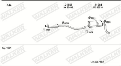 Układ wydechowy WALKER CIK005719A