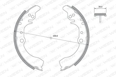 Комплект тормозных колодок WEEN 152-2421 для DAIHATSU HIJET