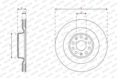 DISC FRANA FERODO DDF3014C1 2