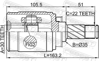 Joint Kit, drive shaft 1011-T300RH