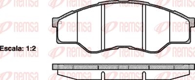 Комплект тормозных колодок, дисковый тормоз REMSA 1266.00 для TOYOTA FORTUNER
