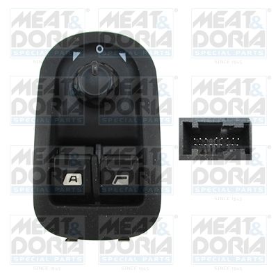 Выключатель, стеклолодъемник MEAT & DORIA 26087 для PEUGEOT 206