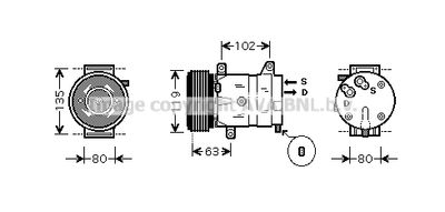 PRASCO RTK404 Компрессор кондиционера для RENAULT LAGUNA II (BG0/1_) 1.9 dCi (BG08, BG0G) PRASCO RTK404 Компрессор кондиционера для RENAULT LAGUNA II (BG0/1_) 1.9 dCi (BG08, BG0G)