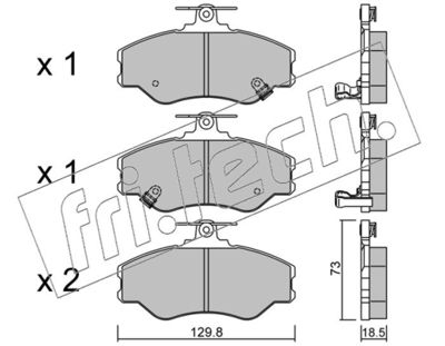 Комплект тормозных колодок, дисковый тормоз fri.tech. 375.0 для HYUNDAI GRACE