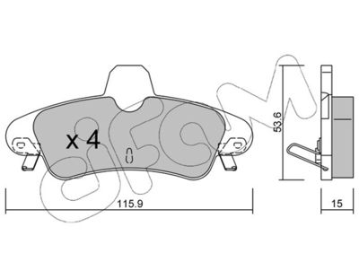 CIFAM 822-143-1 Тормозные колодки и сигнализаторы  для FORD MONDEO II седан (BFP) 1.8 TD