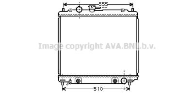 Радиатор, охлаждение двигателя AVA QUALITY COOLING MT2138 для MITSUBISHI PAJERO