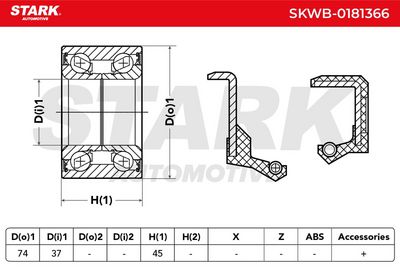 комплект колесен лагер STARK SKWB-0181366