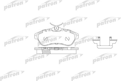 Комплект тормозных колодок, дисковый тормоз PATRON PBP1543 для CITROËN C3