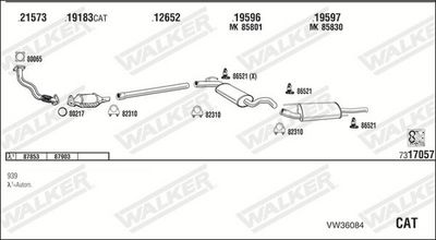 SISTEM DE ESAPAMENT WALKER VW36084