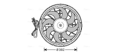 VENTILATOR RADIATOR AVA QUALITY COOLING VO7507