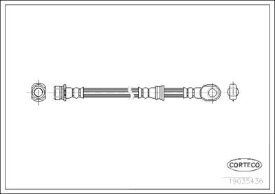 Тормозной шланг CORTECO 19035436 для MITSUBISHI PAJERO