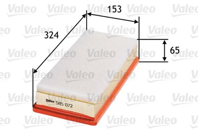 Воздушный фильтр VALEO 585072 для PEUGEOT 508