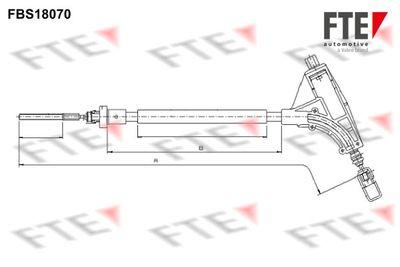 FTE FBS18070 Трос ручного тормоза  для PEUGEOT 406 (Пежо 406)