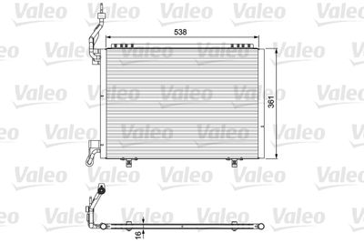 VALEO 814075 Радиатор кондиционера  для FORD TRANSIT (Форд Трансит)