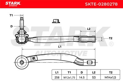 накрайник на напречна кормилна щанга STARK SKTE-0280278