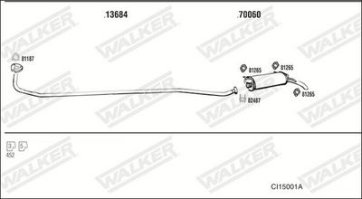 Изпускателна система WALKER CI15001A