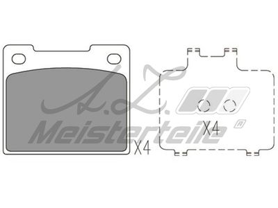 комплект спирачно феродо, дискови спирачки A.Z. Meisterteile AZMT-44-022-2374