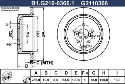 спирачен диск GALFER B1.G210-0366.1