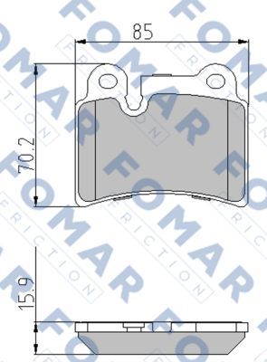 Комплект тормозных колодок, дисковый тормоз FOMAR Friction FO 871381 для VW TOUAREG