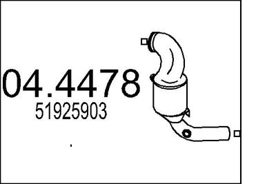 Катализатор MTS 04.4478 для FIAT PANDA