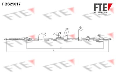 Тросик, cтояночный тормоз FTE 9250606 для TOYOTA VERSO