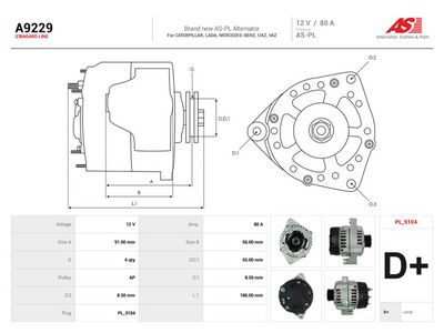 Alternator AS-PL A9229