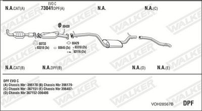 Изпускателна система WALKER VOH28567B
