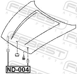 TAMPON COMPARTIMENT MOTOR FEBEST ND004 1