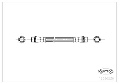 Тормозной шланг CORTECO 19026530 для RENAULT CLIO