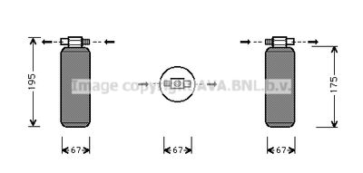AVA QUALITY COOLING RTD015 Осушитель кондиционера  для OPEL MOVANO (Опель Мовано)