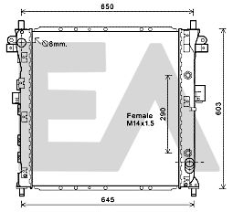 EACLIMA 31R20028 Радиатор охлаждения двигателя  для SSANGYONG  (Сан-янг Актон)