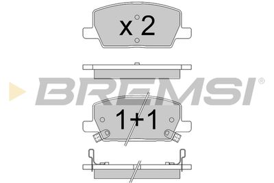 Комплект тормозных колодок, дисковый тормоз BREMSI BP3772 для OPEL MOKKA