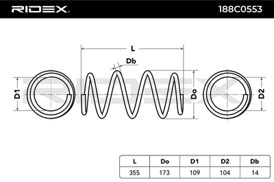 RIDEX Fahrwerksfeder (188C0553)