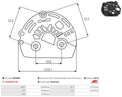 Ochranná krytka alternátora AS-PL APC6006