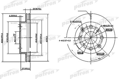 Тормозной диск PATRON PBD3021 для HONDA INSIGHT