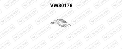 Средний глушитель выхлопных газов VENEPORTE VW80176 для VW PASSAT