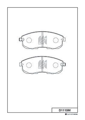 Комплект тормозных колодок, дисковый тормоз MK Kashiyama D1119M для INFINITI I35
