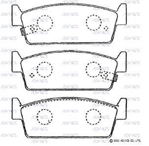 Комплект тормозных колодок, дисковый тормоз ADVICS SN811P для INFINITI M30